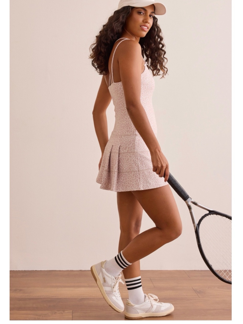 Altar'd State Leopard Print Spaghetti-Strap Tennis Dress
